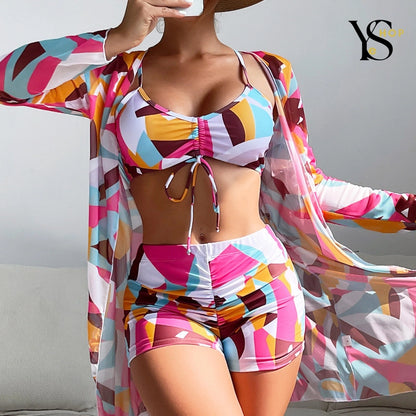 Stand out with This Chic and trendy Summer Print Tankini Set – Perfect for Standing Out with Grace by the Beach or Poolside | YeuroShop