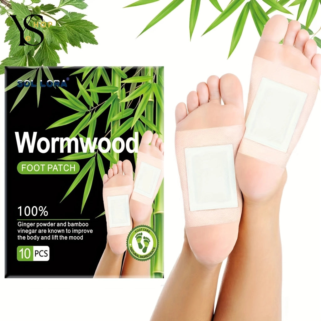 Lot de 10 tampons pour les pieds à l'absinthe et au gingembre – Extrait de bambou naturel pour un nettoyage en profondeur | YeuroShop