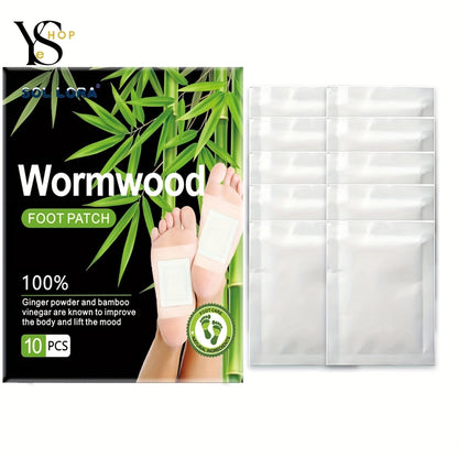 Lot de 10 tampons pour les pieds à l'absinthe et au gingembre – Extrait de bambou naturel pour un nettoyage en profondeur | YeuroShop