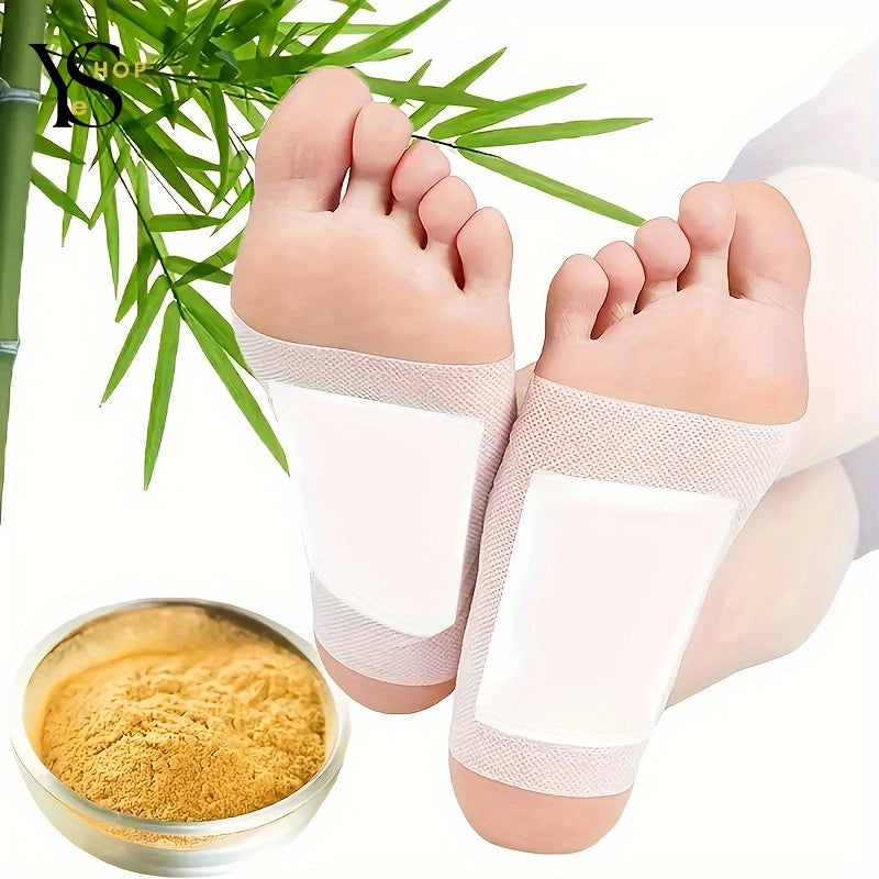 Lot de 10 tampons pour les pieds à l'absinthe et au gingembre – Extrait de bambou naturel pour un nettoyage en profondeur | YeuroShop