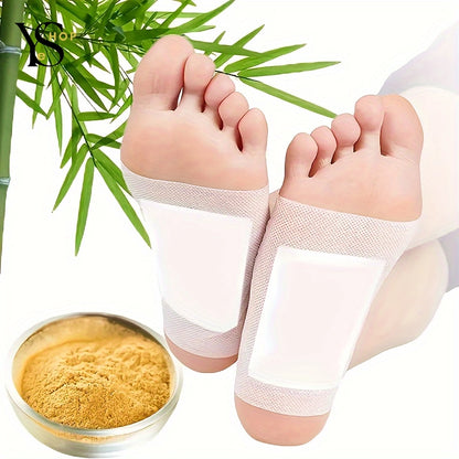 10-Pack Absinthe & Ginger Foot Pads – Natural Bamboo Extract for Deep Cleansing | YeuroShop