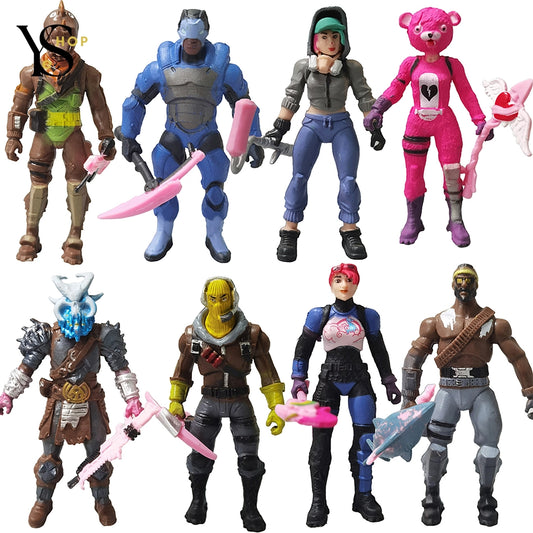 Action figure Fortnite da 10 cm: decorazione perfetta per scrivania o auto, regalo di compleanno ideale per bambini, adulti e fan.