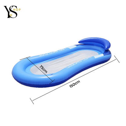 Relájese con estilo con esta hamaca de agua inflable plegable, perfecta para fiestas en la piscina, descansar en la playa y divertirse al aire libre | YeuroShop