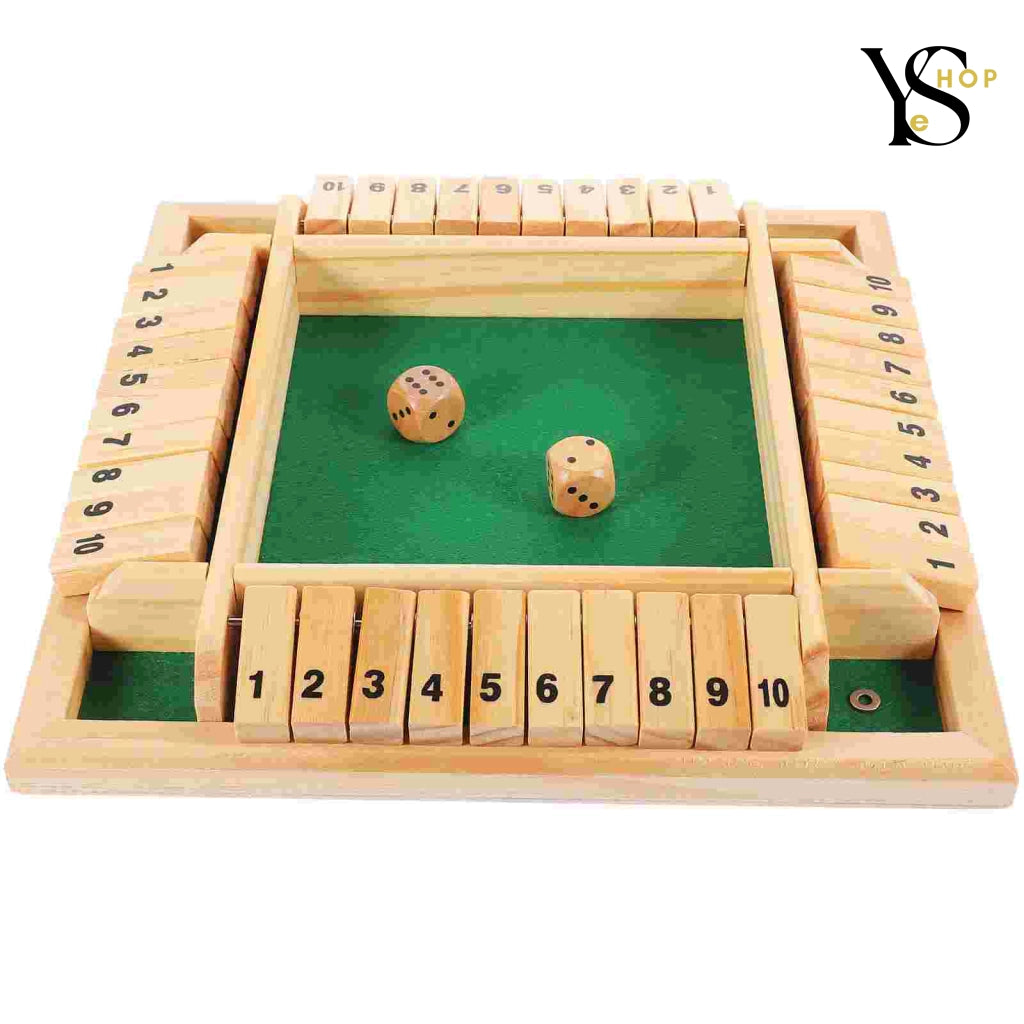 Gioco in legno "Shut The Box" per momenti stimolanti in famiglia | YeuroShop