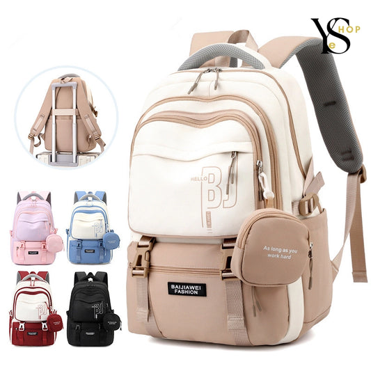 Wasserdichte Schultaschen mit Geldbörse für Mädchen | Stilvoller Rucksack für Teenager und Kinder | YeuroShop