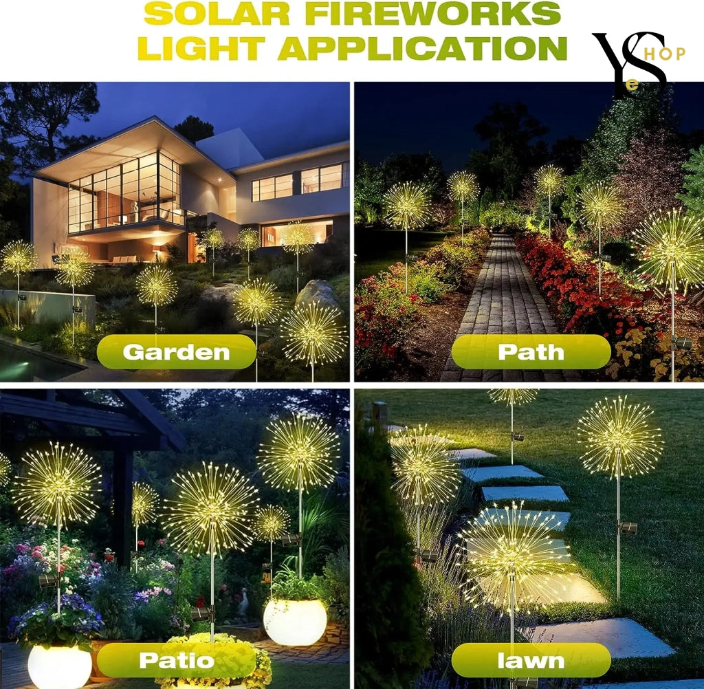 Créez de la magie dans votre jardin avec nos feux d'artifice solaires à LED – Lampe modulaire et étanche | YeuroShop