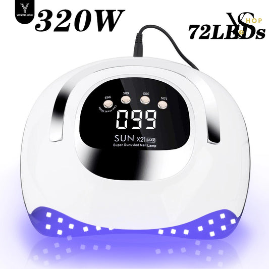 Trendiger 320 W LED-UV-Nageltrockner | Professionelles Gel-Nagellack-Licht mit Auto-Sensor | YeuroShop