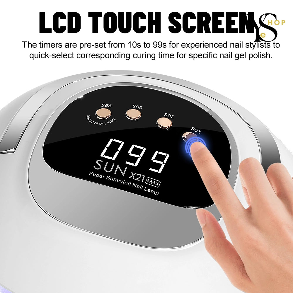 Trendiger 320 W LED-UV-Nageltrockner | Professionelles Gel-Nagellack-Licht mit Auto-Sensor | YeuroShop