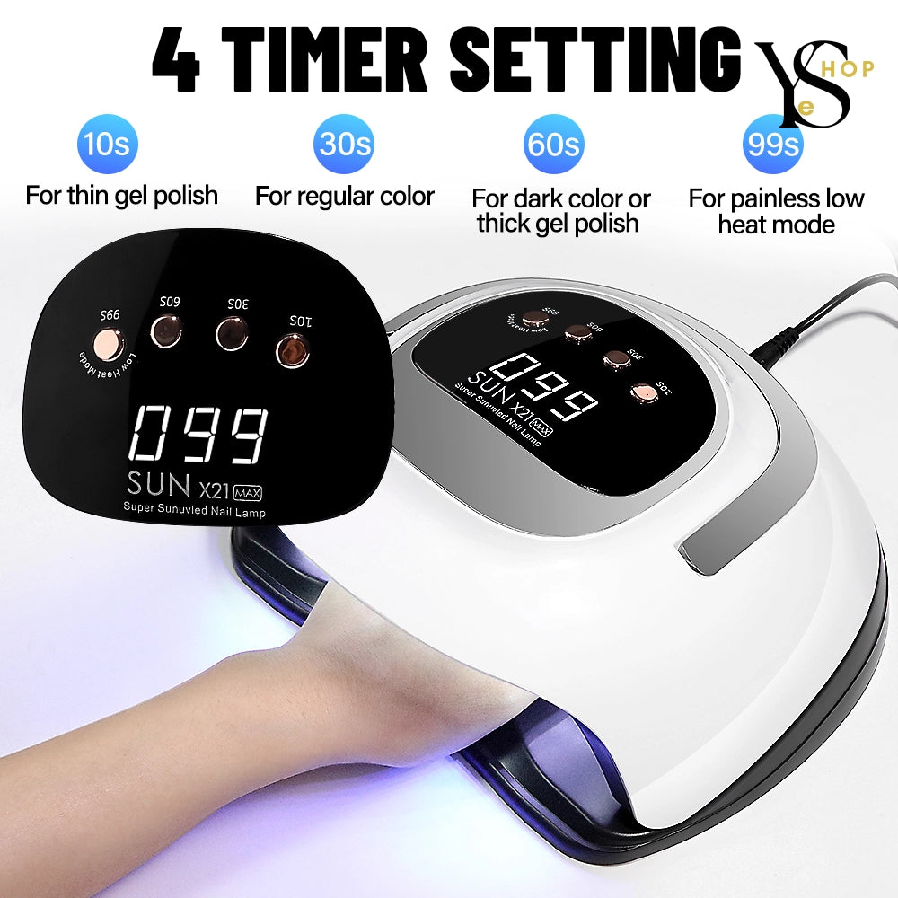 Trendiger 320 W LED-UV-Nageltrockner | Professionelles Gel-Nagellack-Licht mit Auto-Sensor | YeuroShop