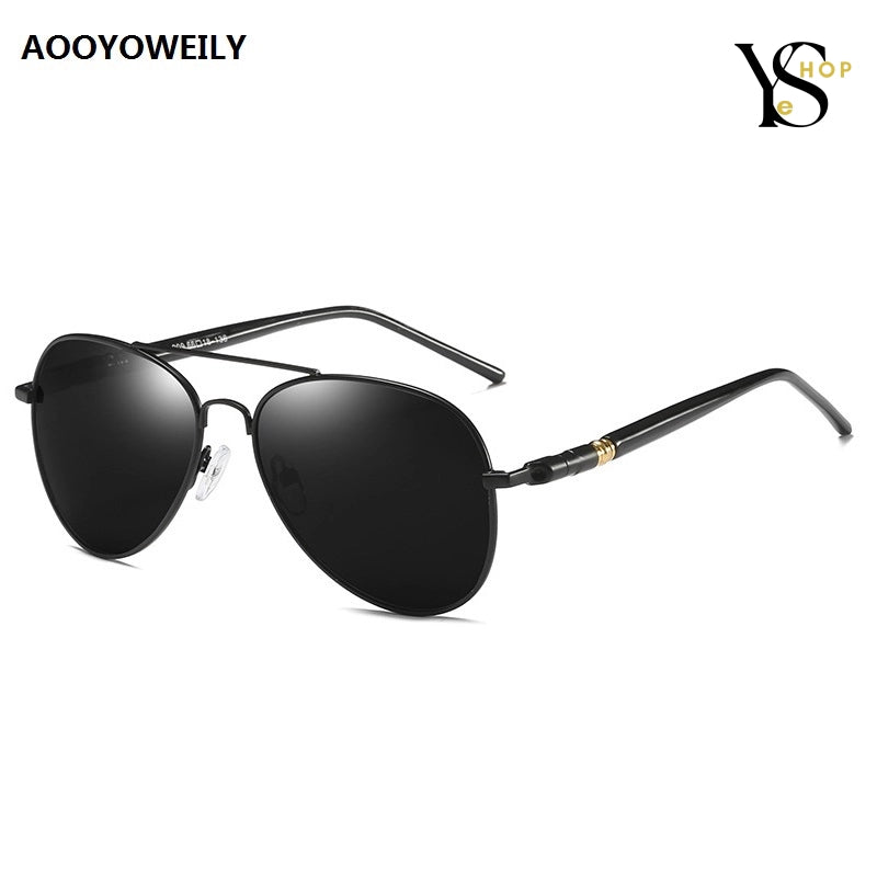 Descubra la elegancia con nuestras gafas de sol polarizadas estilo aviador negras vintage: gafas de sol de lujo con protección UV400 para hombres y mujeres | YeuroShop