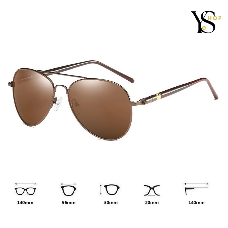 Descubra la elegancia con nuestras gafas de sol polarizadas estilo aviador negras vintage: gafas de sol de lujo con protección UV400 para hombres y mujeres | YeuroShop