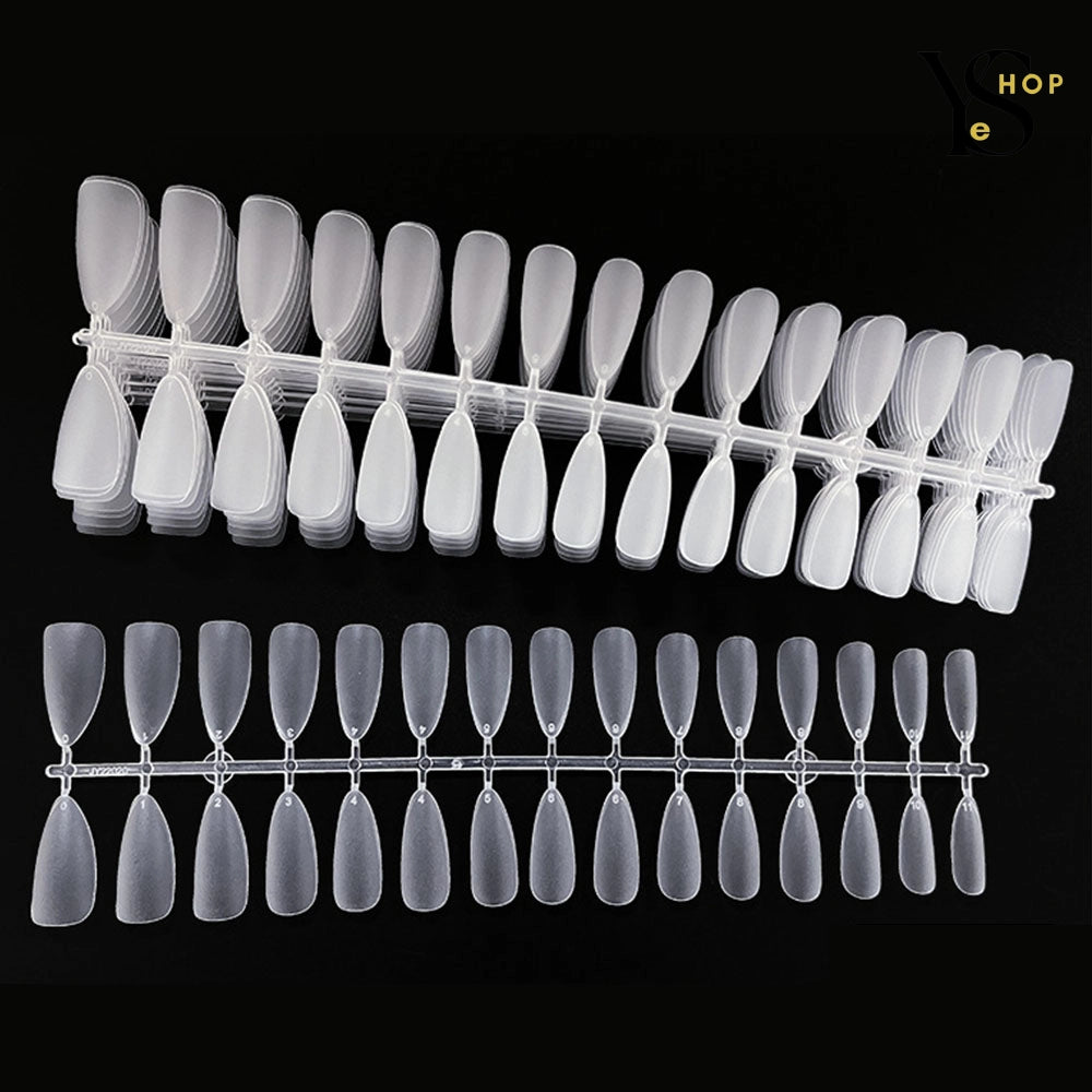 120pcs Matte Oval Almond Press-On Nail Tips - Soft Full Cover Fake Nails for a Chic, Effortless Manicure.