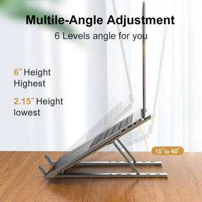 Optimize Your Workspace with Our Portable Aluminum Laptop Stand - Foldable Support for MacBook & PC | YeuroShop