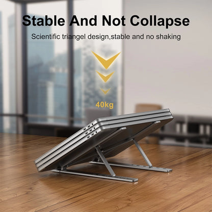 Optimisez votre espace de travail avec notre support portable en aluminium pour ordinateur portable - Support pliable pour MacBook et PC | YeuroShop