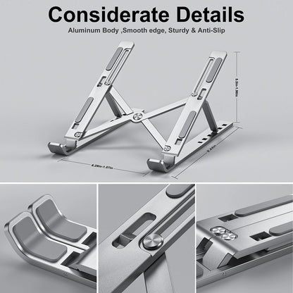 Optimize Your Workspace with Our Portable Aluminum Laptop Stand - Foldable Support for MacBook & PC | YeuroShop