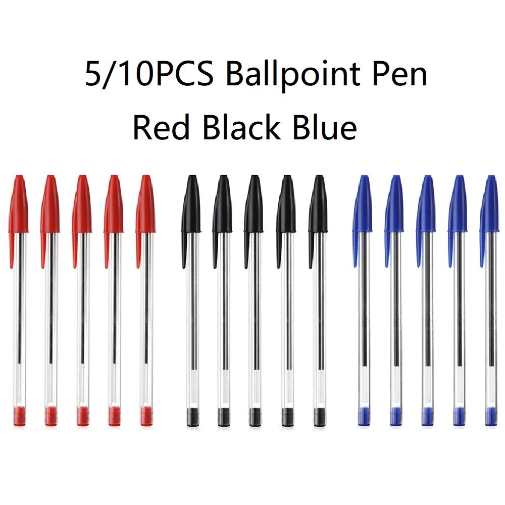 Black Red Blue Ballpoint Pen Set 1.0mm – Essential Writing Tools for Students and Professionals | YeuroShop