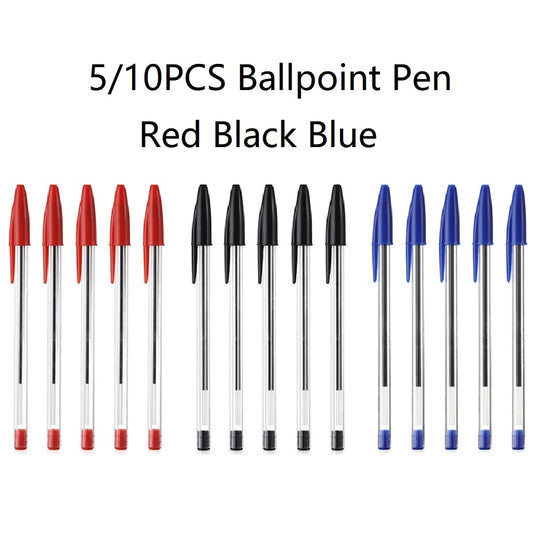 Juego de bolígrafos de punta redonda de color negro, rojo y azul de 1,0 mm: herramientas de escritura esenciales para estudiantes y profesionales | YeuroShop