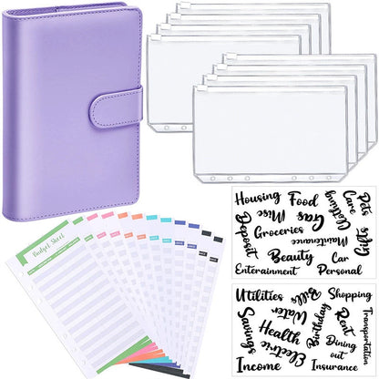 A6 Budget Planner with 8 Zipper Envelopes and Stickers – Cash System Organizer | YeuroShop