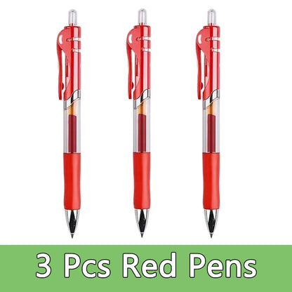 Gel Pens Set Black Blue Red with Refills – Japanese Style Design and 0.5mm Bullet Tip | YeuroShop