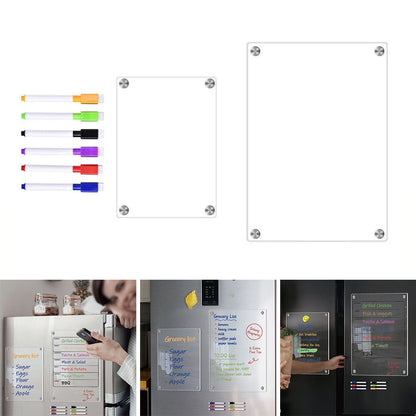 Clear Acrylic Magnetic Calendar – Monthly and Weekly Dry Erase Board | YeuroShop