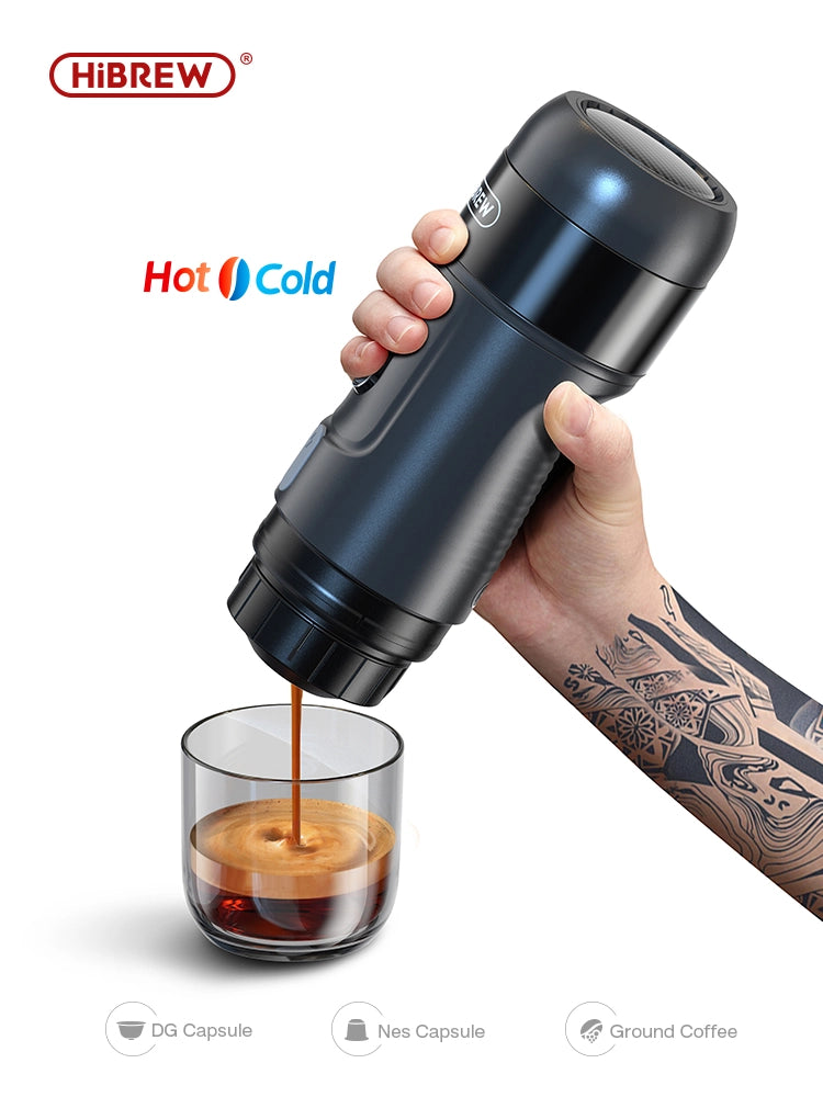 Cafetera portátil para el coche y el hogar: cafetera espresso de 12 V CC, compatible con cápsulas Dolce & Coffee Powder de Nespresso | YeuroShop