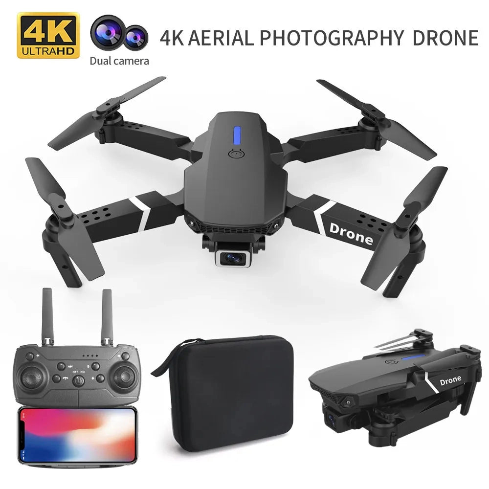 Drone professionale E88 con telecamera HD 4K e obiettivo grandangolare | YeuroShop