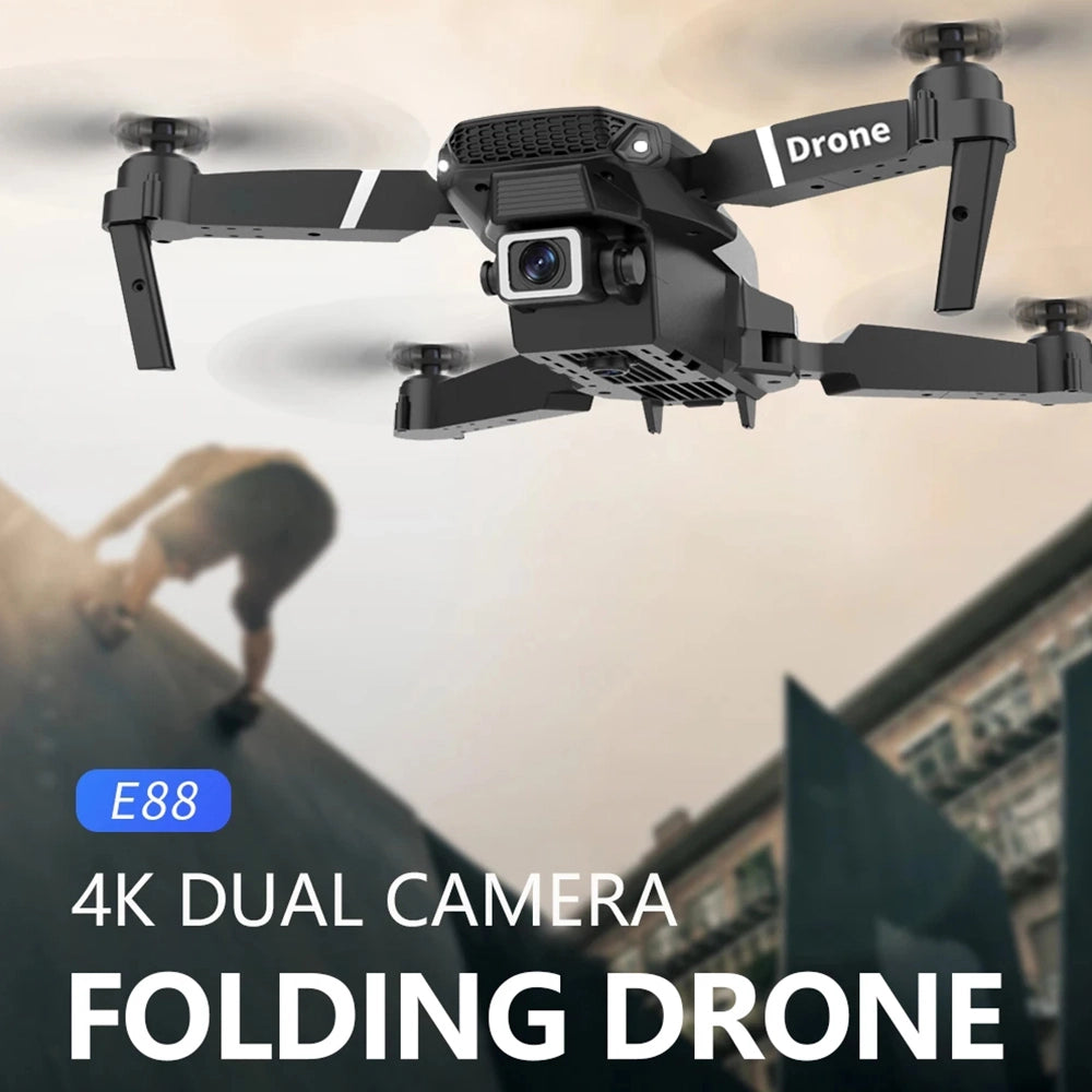 Drone professionale E88 con telecamera HD 4K e obiettivo grandangolare | YeuroShop