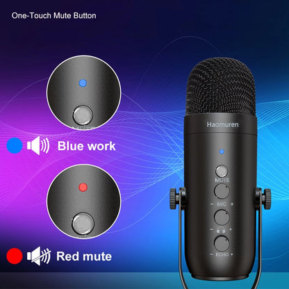 Professional USB Streaming Podcast Microphone with Boom Arm | YeuroShop