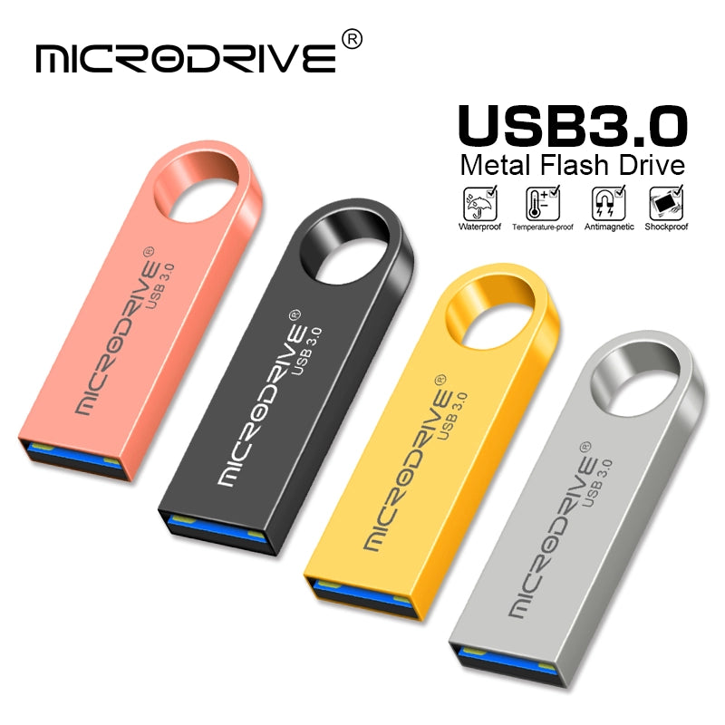 فلاشة USB 3.0 معدنية | 128 جيجابايت، 256 جيجابايت، 512 جيجابايت | وصل حديثًا | YeuroShop