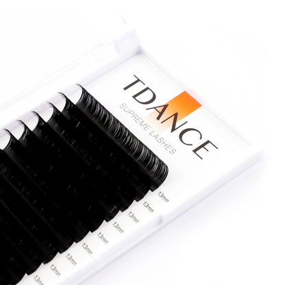 16 Rows Classic Lash Dark Black Matte Eyelash Extensions | YeuroShop