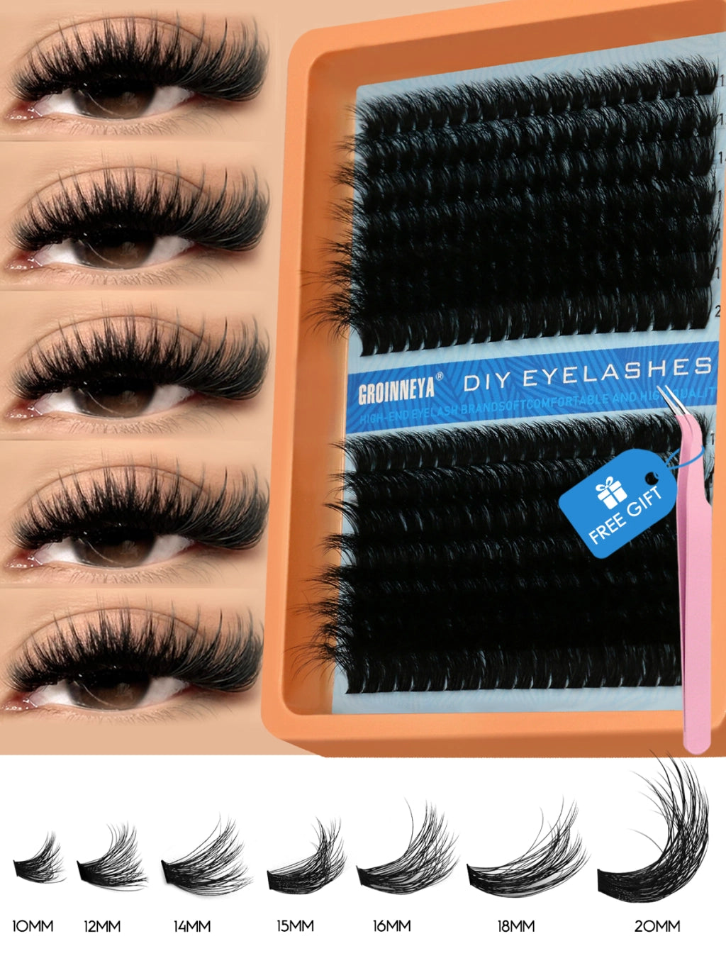 Mixed Volume Cluster Lash Collection - Fake Mink Eyelash Extensions | YeuroShop