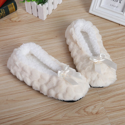 Mntrerm New Cute Indoor Home Slippers – Warm Soft Plush Non-slip Slippers for Women | YeuroShop