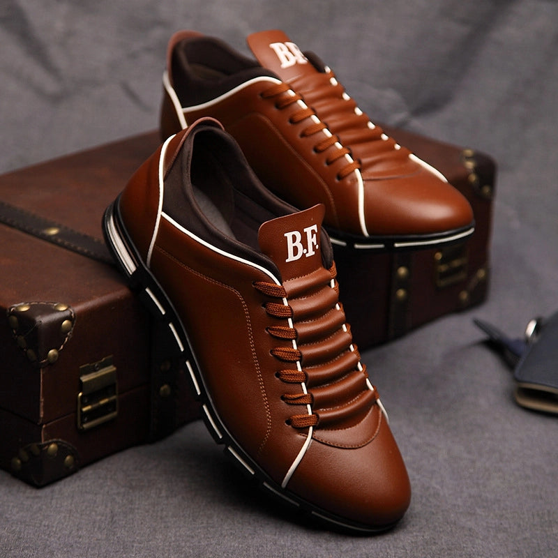 For Spring and Autumn Use : New Men’s Shoes – Casual Leather Sneakers for Business and Sport | YeuroShop