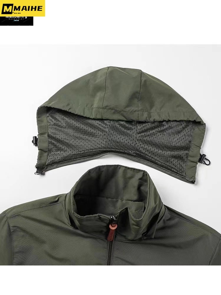 Gorpcore Militärische Taktische Jacke für Herren – Wasserdichte Windjacke für den Herbst mit mehreren Taschen | YeuroShop