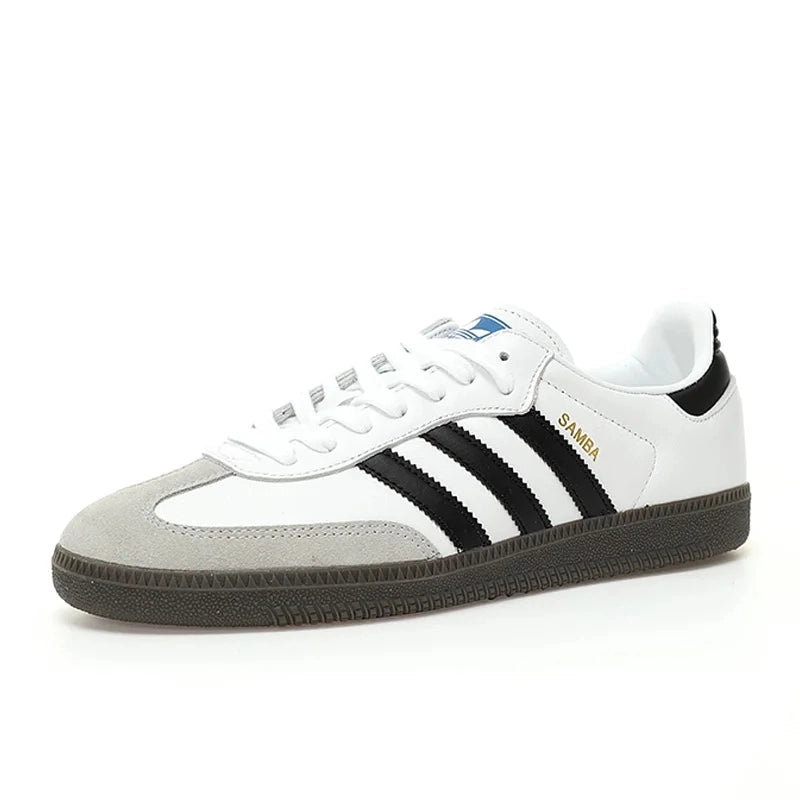 Scarpe da skateboard Adidas Originals Samba Low Unisex in pelle verde martellata | YeuroShop