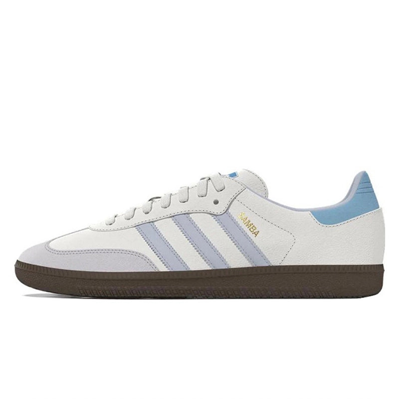 Chaussures de skateboard Adidas Originals Samba Low unisexes en cuir vert vieilli | YeuroShop