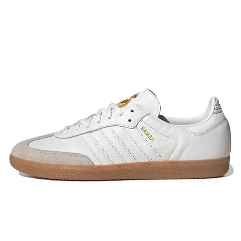 Chaussures de skateboard Adidas Originals Samba Low unisexes en cuir vert vieilli | YeuroShop