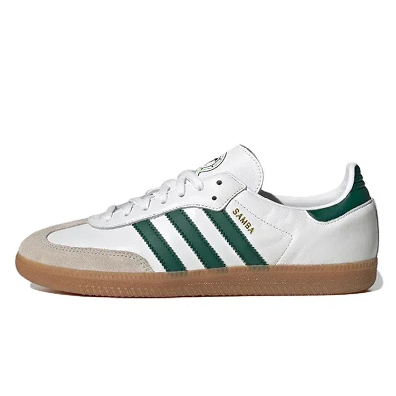 حذاء تزلج Adidas Originals Samba Low للجنسين باللون الأخضر من الجلد المدبوغ | YeuroShop