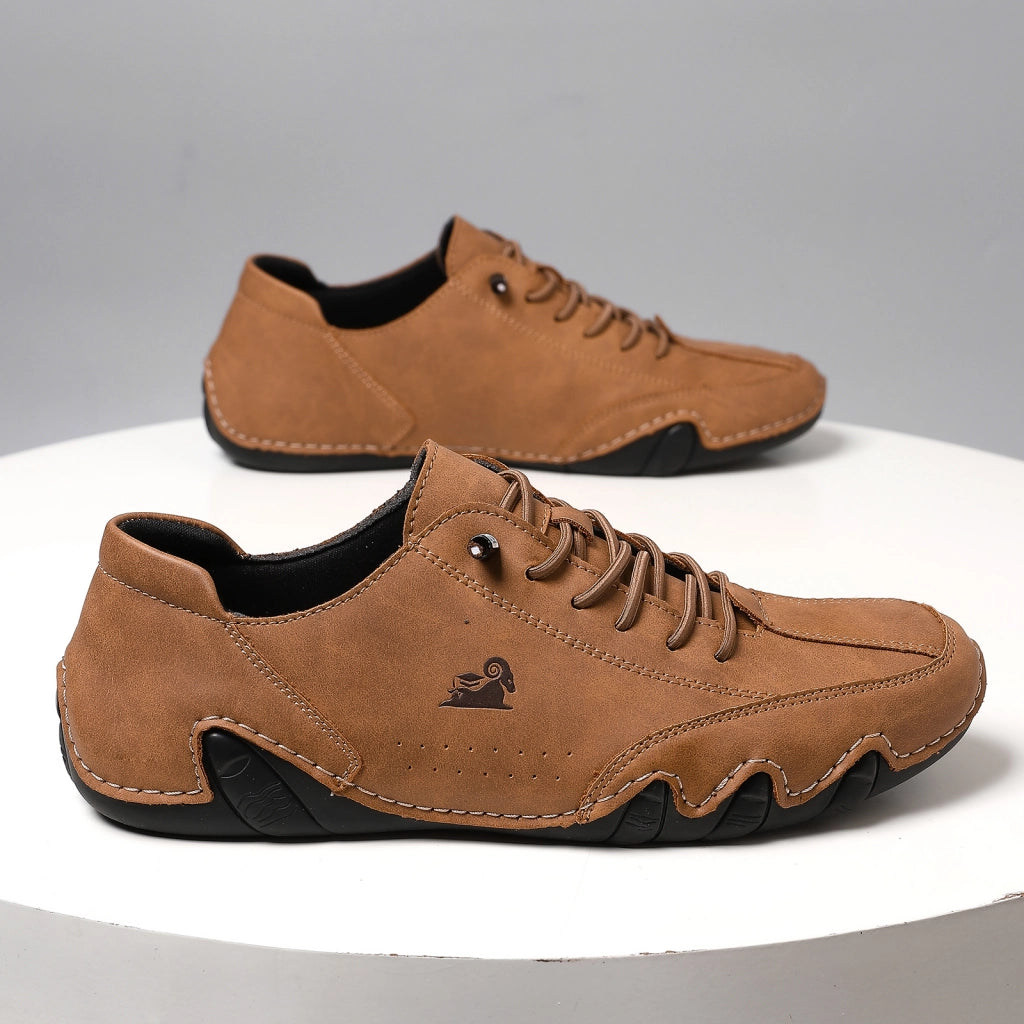 Men's Summer Plus Size Casual Shoes - Soft Leather Low-Top Breathable Comfort Shoes | YeuroShop