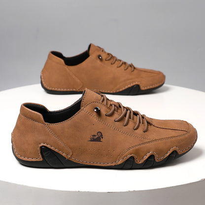 Zapatos casuales de verano de talla grande para hombre: zapatos cómodos, transpirables, de caña baja y de cuero suave | YeuroShop