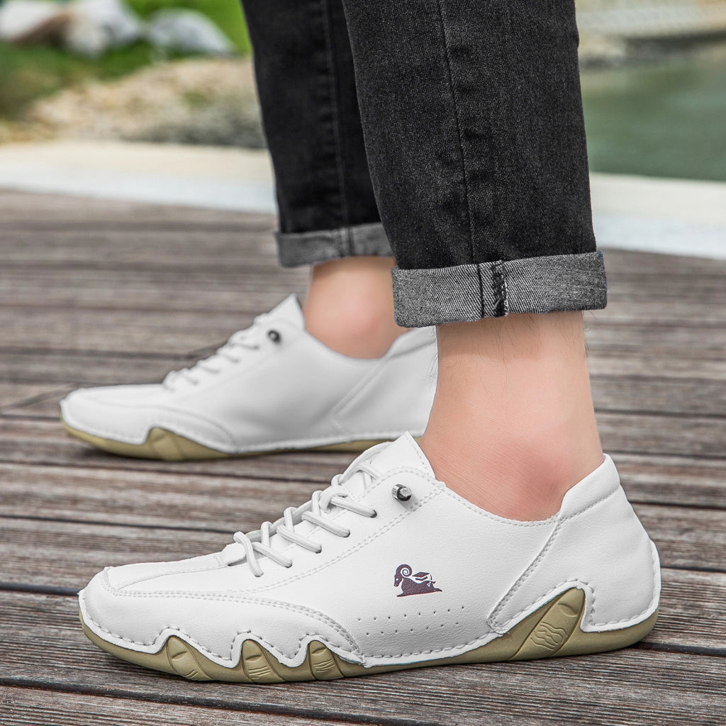 Herren Sommer Freizeitschuhe in Übergröße - Weiches Leder Low-Top Atmungsaktive Bequemschuhe | YeuroShop