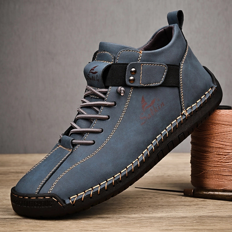 Chaussures décontractées en cuir faites à la main pour hommes - Baskets et bottines en cuir respirant | YeuroShop