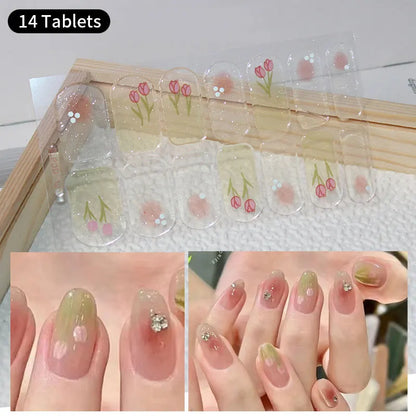 Add a touch of glamour to your nails with our full cover glitter nail stickers. Create a personalized look in no time, effortlessly! | YeuroShop