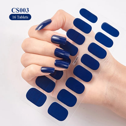 Ajoutez une touche de glamour à vos ongles avec nos autocollants à paillettes pour ongles à couverture complète. Créez un look personnalisé en un rien de temps, sans effort ! | YeuroShop