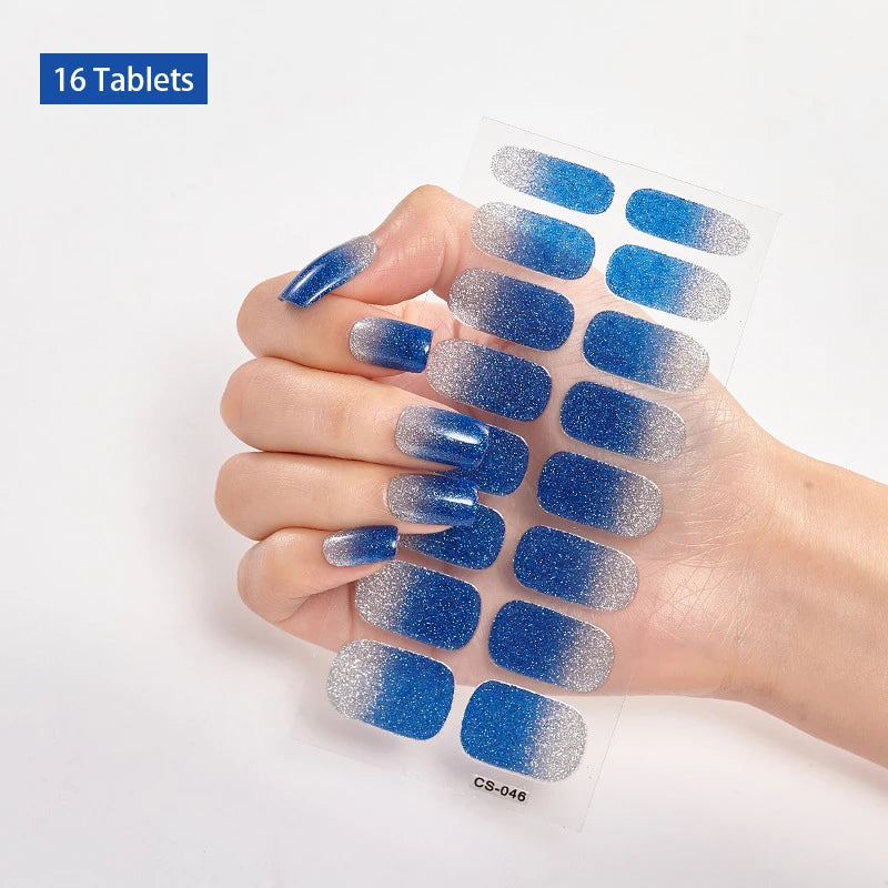 Verleihen Sie Ihren Nägeln mit unseren vollflächigen Glitzer-Nagelstickern einen Hauch von Glamour. Kreieren Sie im Handumdrehen und mühelos einen individuellen Look! | YeuroShop