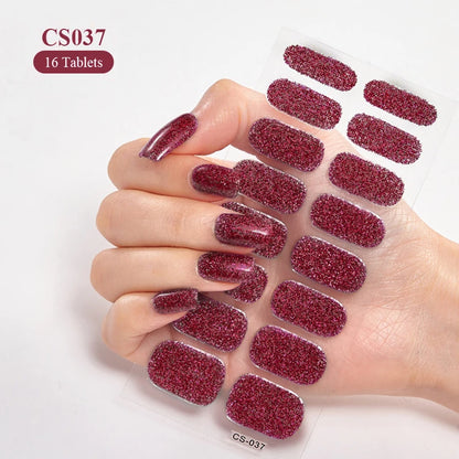 Ajoutez une touche de glamour à vos ongles avec nos autocollants à paillettes pour ongles à couverture complète. Créez un look personnalisé en un rien de temps, sans effort ! | YeuroShop