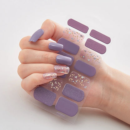 Add a touch of glamour to your nails with our full cover glitter nail stickers. Create a personalized look in no time, effortlessly! | YeuroShop