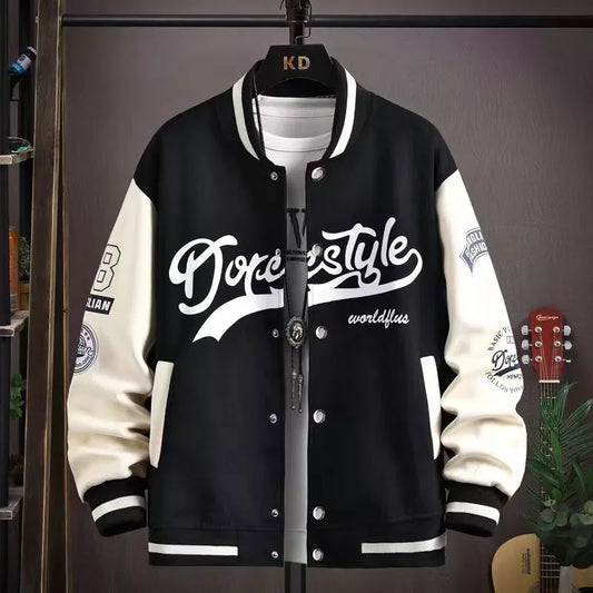 Spring and Autumn Baseball Jacket for Men – Trendy and Handsome with Plus Velvet Lining | YeuroShop