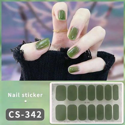 Add a touch of glamour to your nails with our full cover glitter nail stickers. Create a personalized look in no time, effortlessly! | YeuroShop