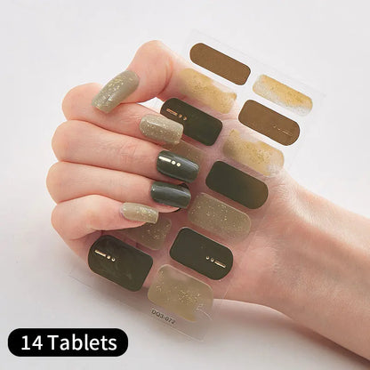 Add a touch of glamour to your nails with our full cover glitter nail stickers. Create a personalized look in no time, effortlessly! | YeuroShop